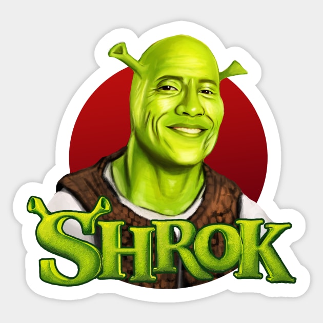 SHROK Shrek Sticker TeePublic